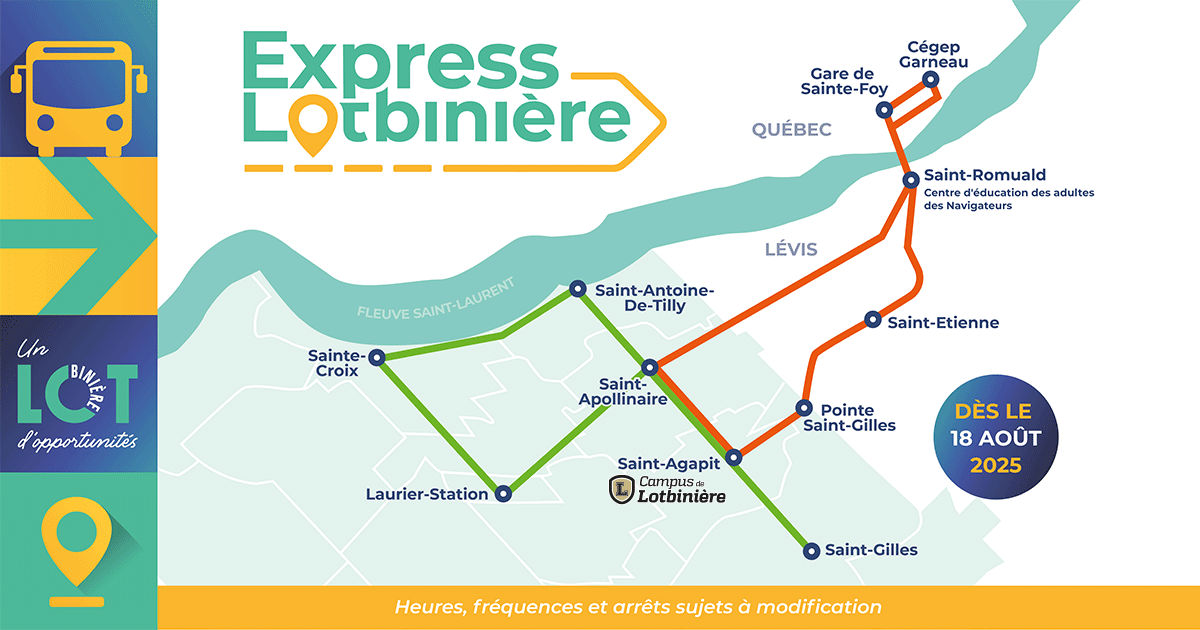 Featured image for “Des parcours bonifiés pour mieux desservir la région de Lotbinière : une nouvelle ère pour le transport collectif grâce à un partenariat majeur”